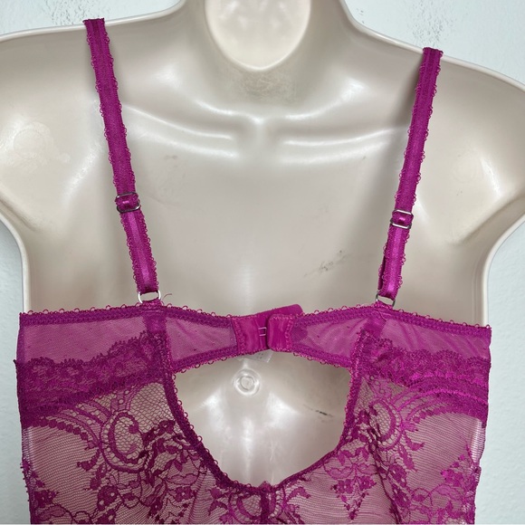 Wacoal Women Chrystalle Underwire Longline Bralette Medium Pink Coquette Babydol - Picture 5 of 11
